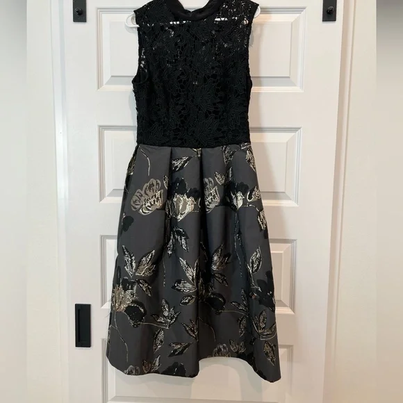 Hutch/Anthropologie black and gold midi dress Hutch/Anthropologie black and gold midi dress
